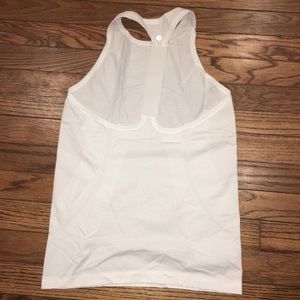 Lululemon Swiftly Tank T Back. High Neck WHITE